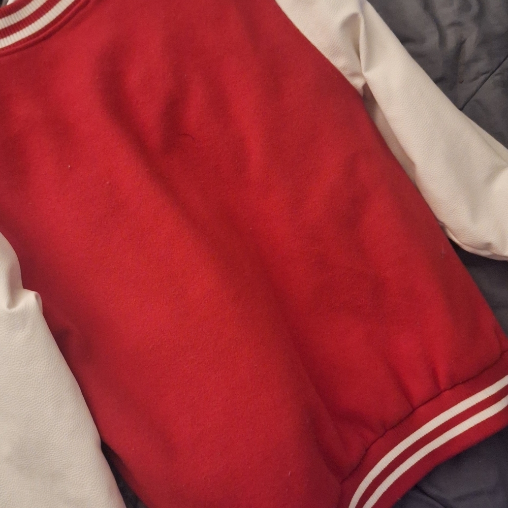 Red and White Varsity Jacket - Picture 4 of 7